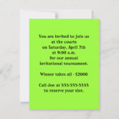 テニス招待状 招待状 (裏面)