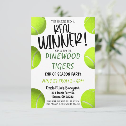 テニス招待状 招待状 (スタンド正面)