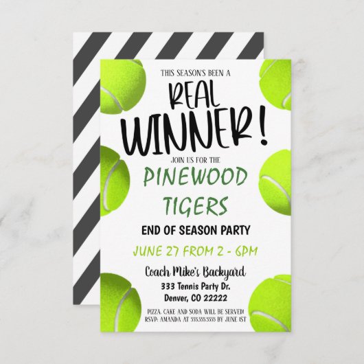 テニス招待状 招待状 (正面/裏面)