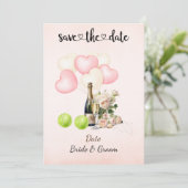 テニス日付を保存ウェディングパーティー招待状 招待状 (スタンド正面)