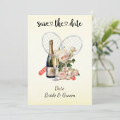 テニス日付を保存ウェディングパーティー招待状 招待状 (スタンド正面)