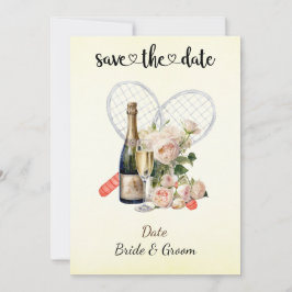 テニス日付を保存ウェディングパーティー招待状 招待状