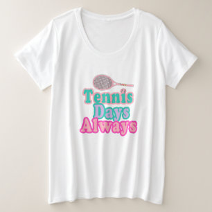 テニス日常時 プラスサイズTシャツ