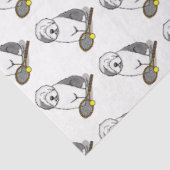 テニス旧英語シェプドッグ（グレー1）犬かわいい 薄葉紙 (詳細)