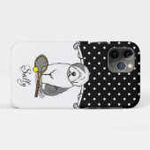 テニス旧英語シェプドッグ(グレー1)犬かわいい Case-Mate iPhoneケース (裏面(横))