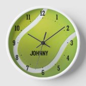 テニス時間 |スポーツカッコいいギフト 壁時計 (正面)