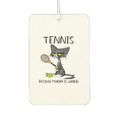 テニス最高のの猫 カーエアーフレッシュナー (正面)