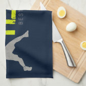 テニス最高のゲームエバーヴィンテージスポーツコーチデザイン キッチンタオル (四つ折り)