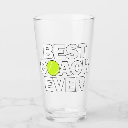 テニス最高のコーチコーチ今まで感謝コーチのスポーツ タンブラーグラス (正面)