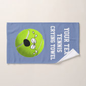 テニス泣き叫びタオルあなたのテキストと色 ハンドタオル (ハンドタオル)