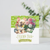 テニス犬とボールとプレゼント サンキューカード (スタンド正面)