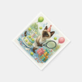 テニス猫ポーソフバースデーパーティー スタンダードカクテルナプキン (角)