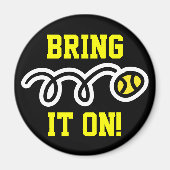 テニス用のカスタム文字付きマグネットを着用! マグネット (正面)