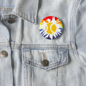 テニス用ボクールタンデザイン 缶バッジ (インサイチュ)