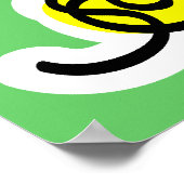 テニス用ポスターカラフルデザイン ポスター (角)