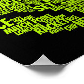 テニス用語テニス遊選手のテニスボール ポスター (角)