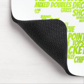 テニス用語テニス遊選手のテニスボール マウスパッド (コーナー)