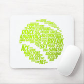 テニス用語テニス遊選手のテニスボール マウスパッド (マウス)