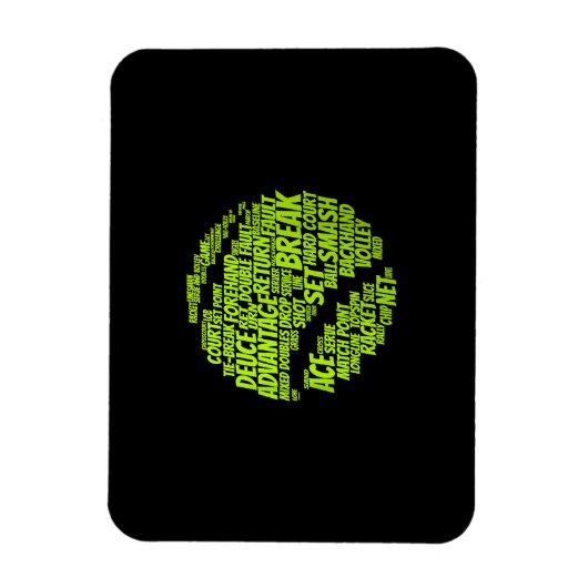 テニス用語テニス遊選手のテニスボール マグネット (縦)