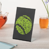 テニス用語テニス遊選手のテニスボール 台座サイン (インサイチュ)