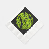 テニス用語テニス遊選手のテニスボール 縁ありランチョンナプキン (角)