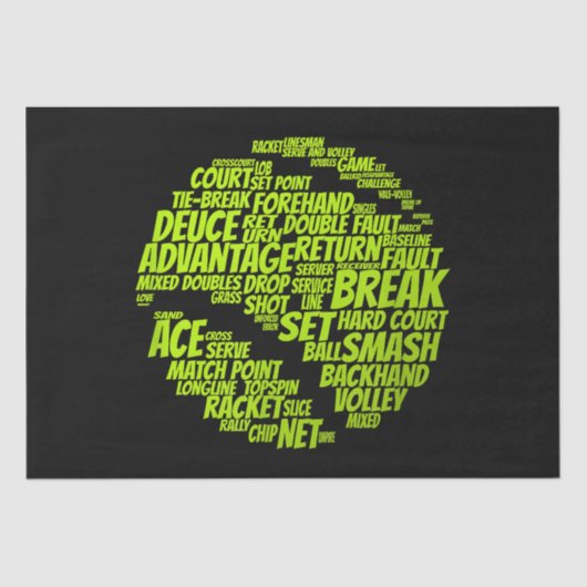 テニス用語テニス遊選手のテニスボール 薄葉紙 (正面)