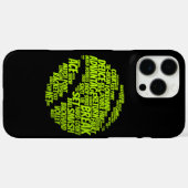 テニス用語テニス遊選手のテニスボール Case-Mate iPhoneケース (裏面 (横))