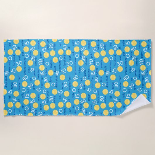 テニス用語 ビーチタオル (正面)