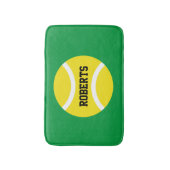 テニス用黄色いバスマット(名前をカスタムする) バスマット (正面縦)