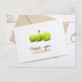 テニス白でテニスをありがとう ポストカード (正面)