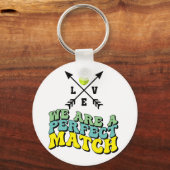 テニス私たちは完璧にマッチLOVEバレンタインデー キーホルダー (正面)