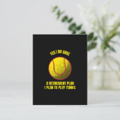 テニス私の退職計画テニスおもしろいボールスポーツ サンキューカード (スタンド正面)