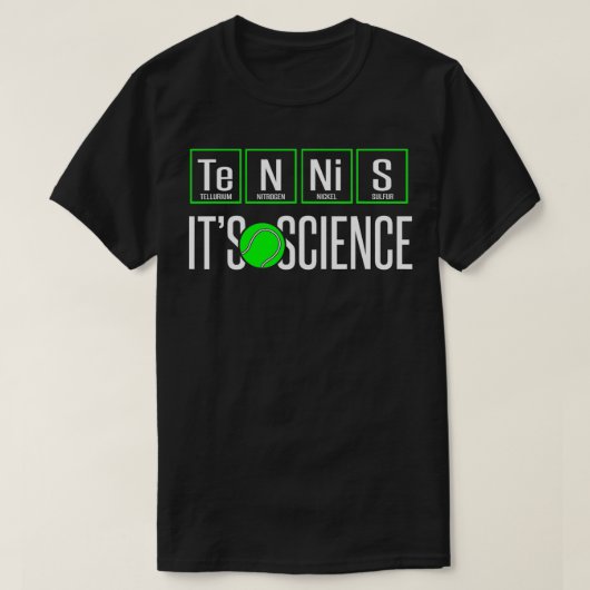 テニス科学テニス選手 Tシャツ (デザイン正面)