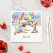 テニス第1回生誕祭パーティー愛犬 スタンダードランチョンナプキン (インサイチュ)