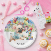 テニス第1回生誕祭パーティー愛犬 ペーパープレート (パーティー)