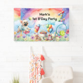 テニス第1回生誕祭パーティー愛犬 横断幕 (インサイチュ)