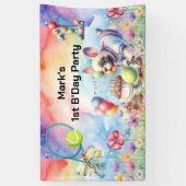 テニス第1回生誕祭パーティー愛犬 横断幕 (縦)