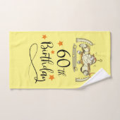 テニス第60誕生日おもしろい選手への贈り物 ハンドタオル (ハンドタオル)