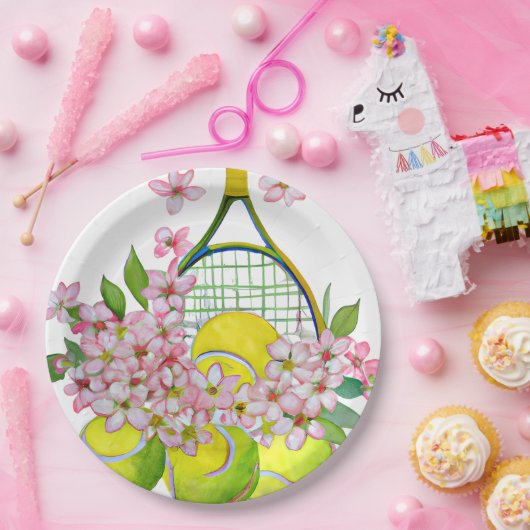 テニス紙プレートテニス選手パーティー ペーパープレート (パーティー)