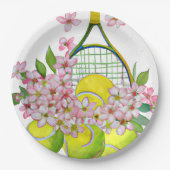 テニス紙プレートテニス選手パーティー ペーパープレート (正面)