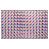 テニス素晴らしのパターン（紫+ピンク+黄） ファブリック (ヤード)