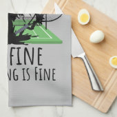 テニス素晴らしは全て素晴らしおもしろい キッチンタオル (四つ折り)