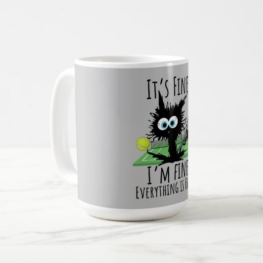 テニス素晴らしは全て素晴らしおもしろい コーヒーマグカップ (正面左)