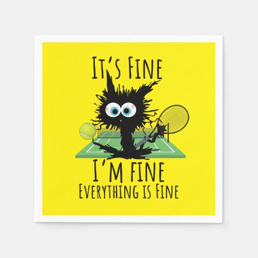 テニス素晴らしは全て素晴らしおもしろい スタンダードカクテルナプキン (正面)