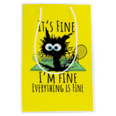 テニス素晴らしは全て素晴らしおもしろい ミディアムペーパーバッグ (正面)