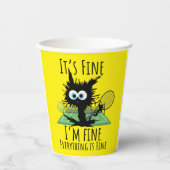 テニス素晴らしは全て素晴らしおもしろい 紙コップ (正面)