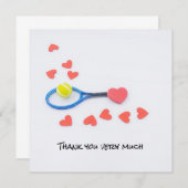 テニス結婚とラケットとラブハート (正面/裏面)