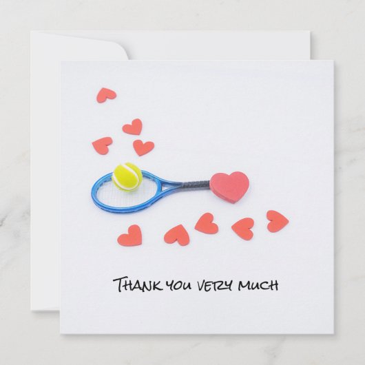 テニス結婚とラケットとラブハート (正面)