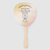 テニス結婚テーマ ハンドファン (正面)