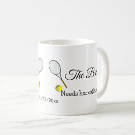 テニス花嫁がカフェイン修理を必要 コーヒーマグカップ